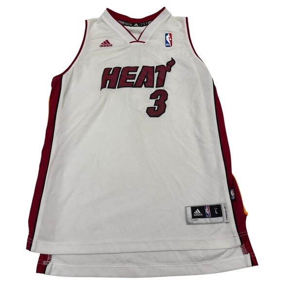 Vintage NBA Dwayne Wade #3 MIAMI HEAT Jersey By Adidas | Youth L 14/16 - Picture 1 of 7